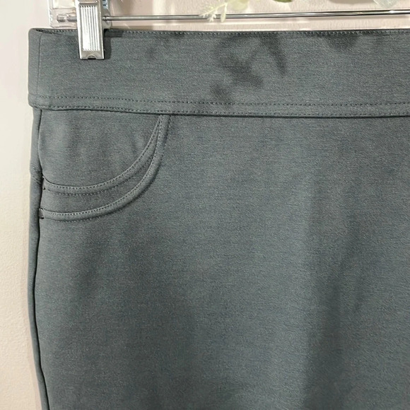 NWOT LIVERPOOL Jeans Company Stretch Ponte Pull On Pencil Skirt Dark Spruce 4 - Picture 2 of 14